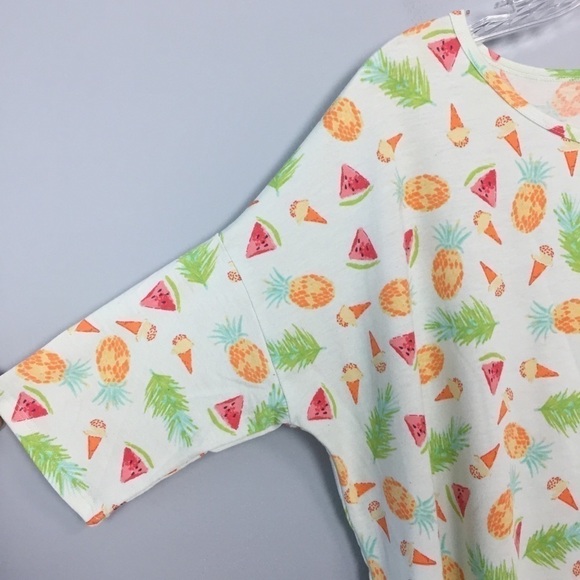 𝅺lularoe Summer Fruit Irma Oversized High Low Tunic - Picture 2 of 12
